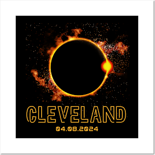 CLEVELAND Ohio Total Solar Eclipse 2024 April 8th Souvenir Posters and Art